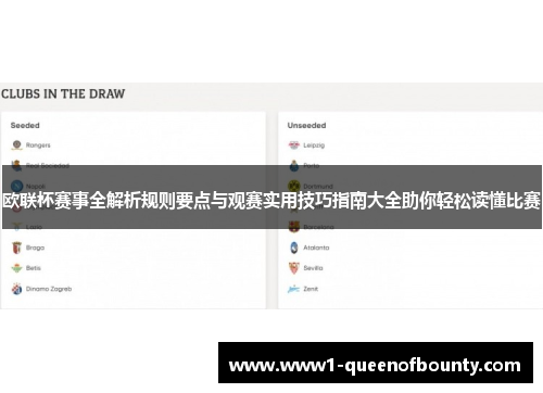 欧联杯赛事全解析规则要点与观赛实用技巧指南大全助你轻松读懂比赛 欧联杯赛事全解析规则要点与观赛实用技巧指南大全助你轻松读懂比赛